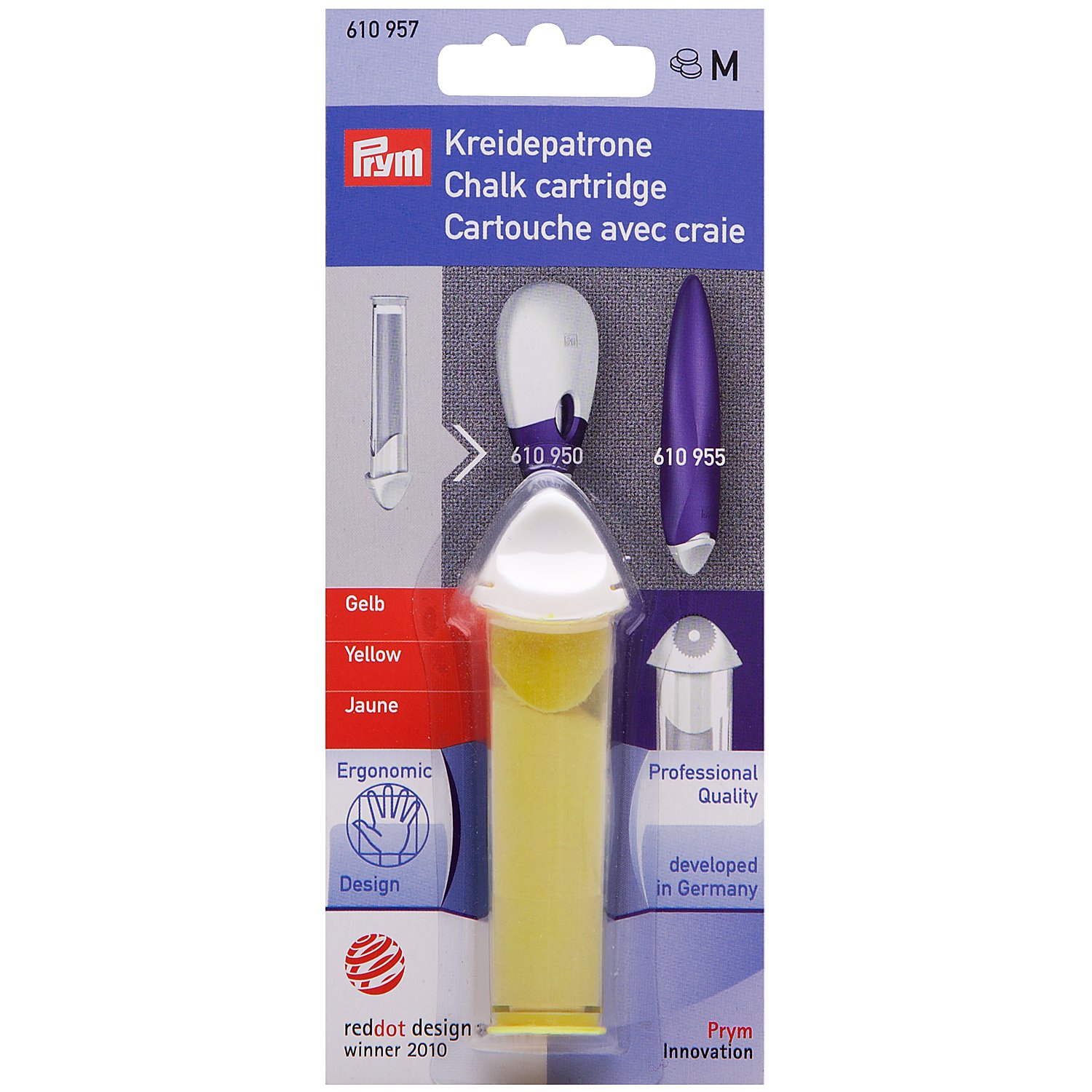 Prym Ersatz-Kreidepatrone, Farbe: gelb