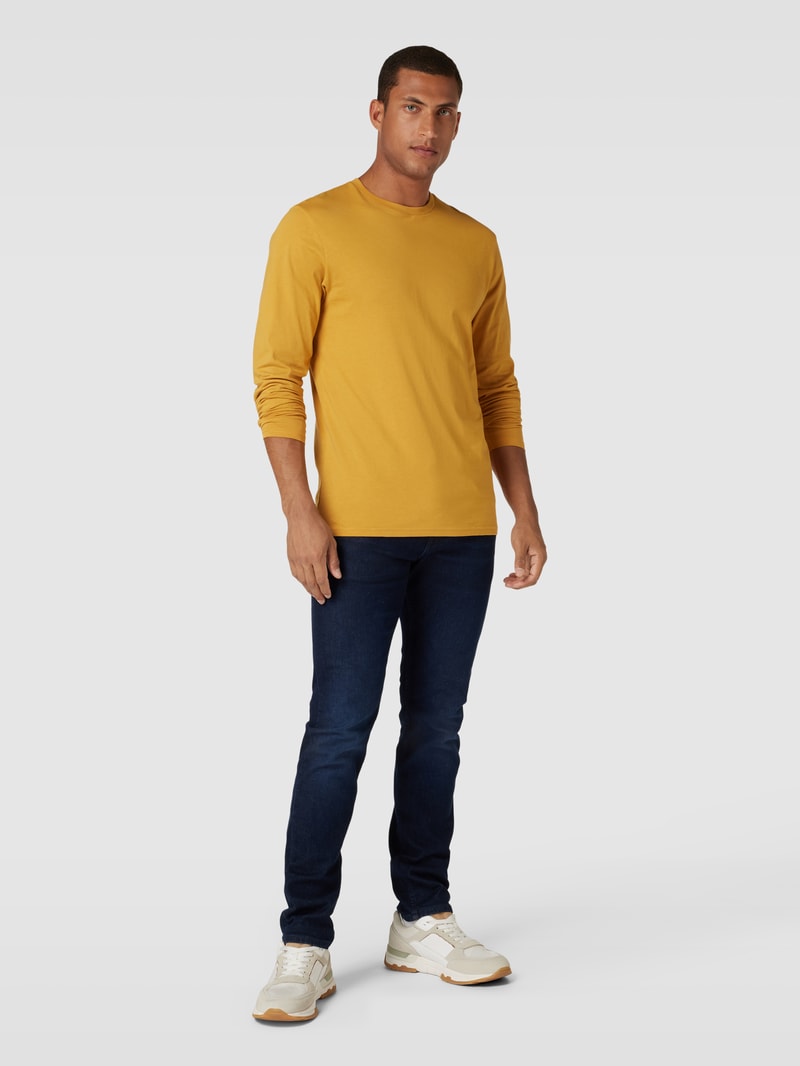 Longsleeve mit Rundhalsausschnitt in gelb
