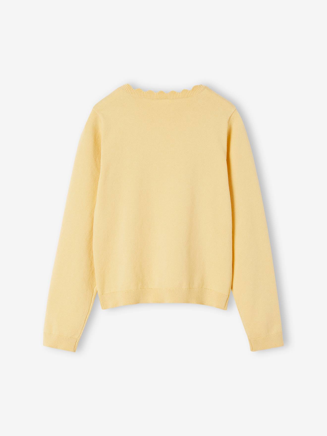 Vertbaudet Personalisierbarer Mädchen Pullover BASIC Oeko-Tex - aprikose