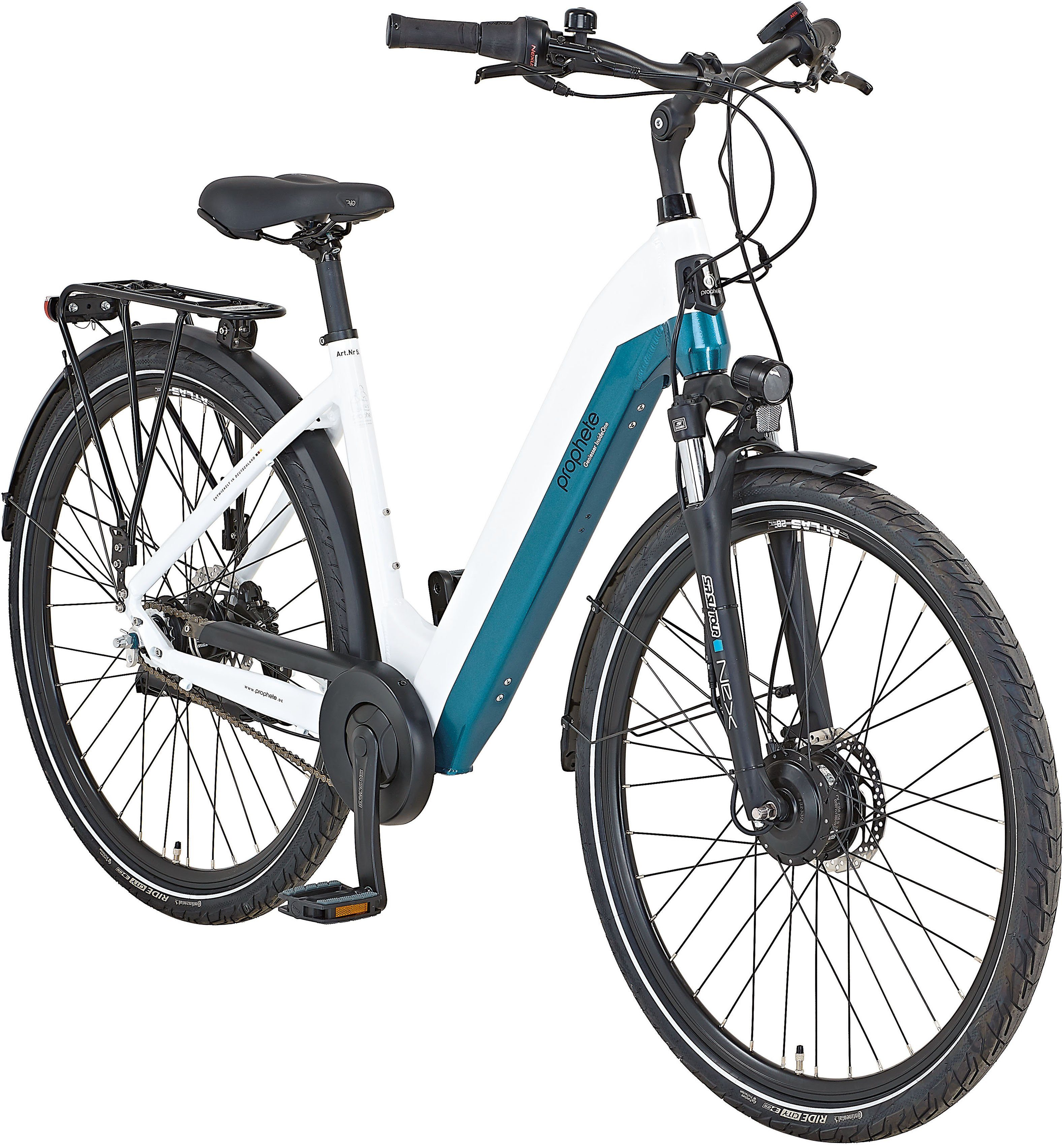 Prophete E-Bike Prophete Geniesser InsideOne, 7 Gang Shimano Nexus Schaltwerk, Nabenschaltung, Frontmotor, 468 Wh Akku