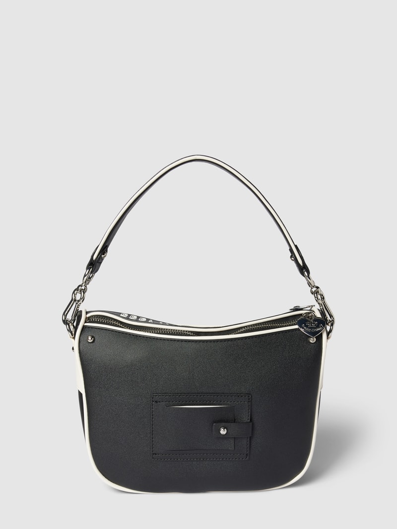 Crossbody Bag mit Label-Detail Modell 'HEATHER' in schwarz