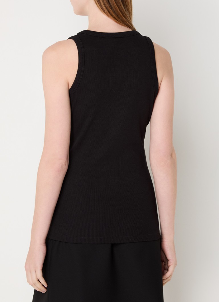 HUGO BOSS Ematite rib-knit tank top with rhinestones