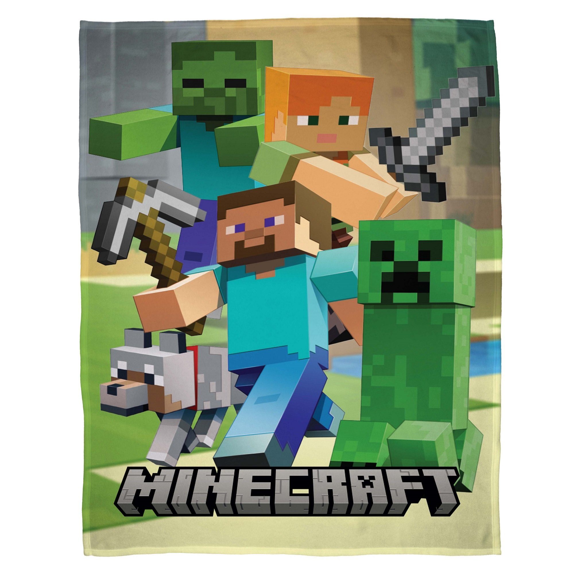 Kinderdecke Super flauschige Minecraft Kuscheldecke 