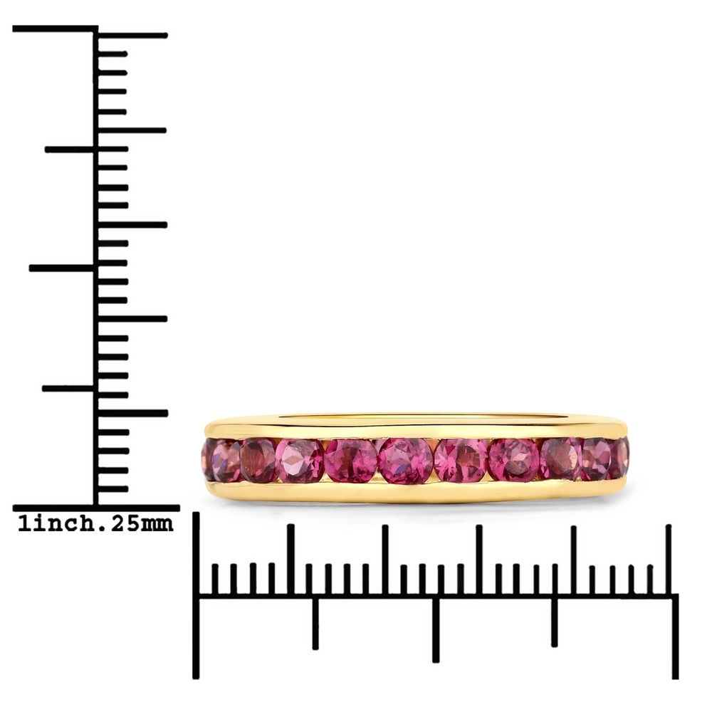 Rafaela Donata Bague Argent sterling Rhodolite en Or jaune Bague