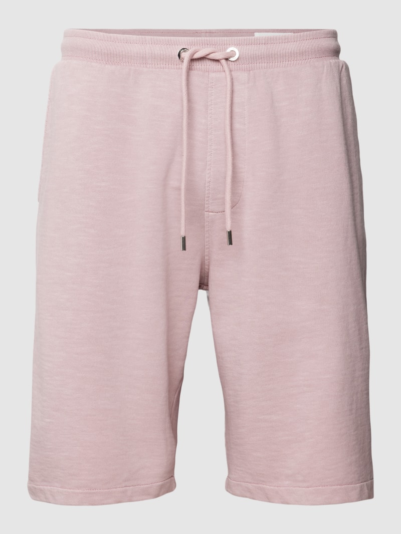 Sweatshorts mit Tunnelzug Modell 'Washer' in rosa