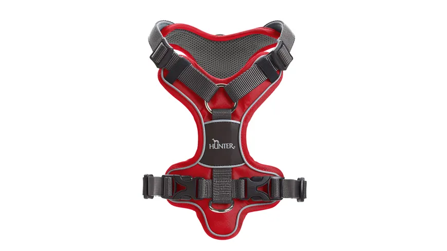 Hunter  Divo Geschirr L-XL  rot/grau
