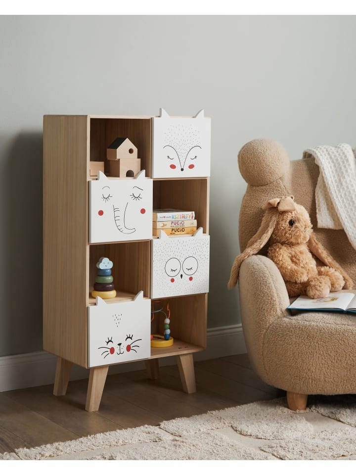 Beliani Bücherregal RUPERT in Heller Holzfarbton/Weiß - (W) 40 x (H) 79 x (L) 25 cm günstig kaufen onesize
