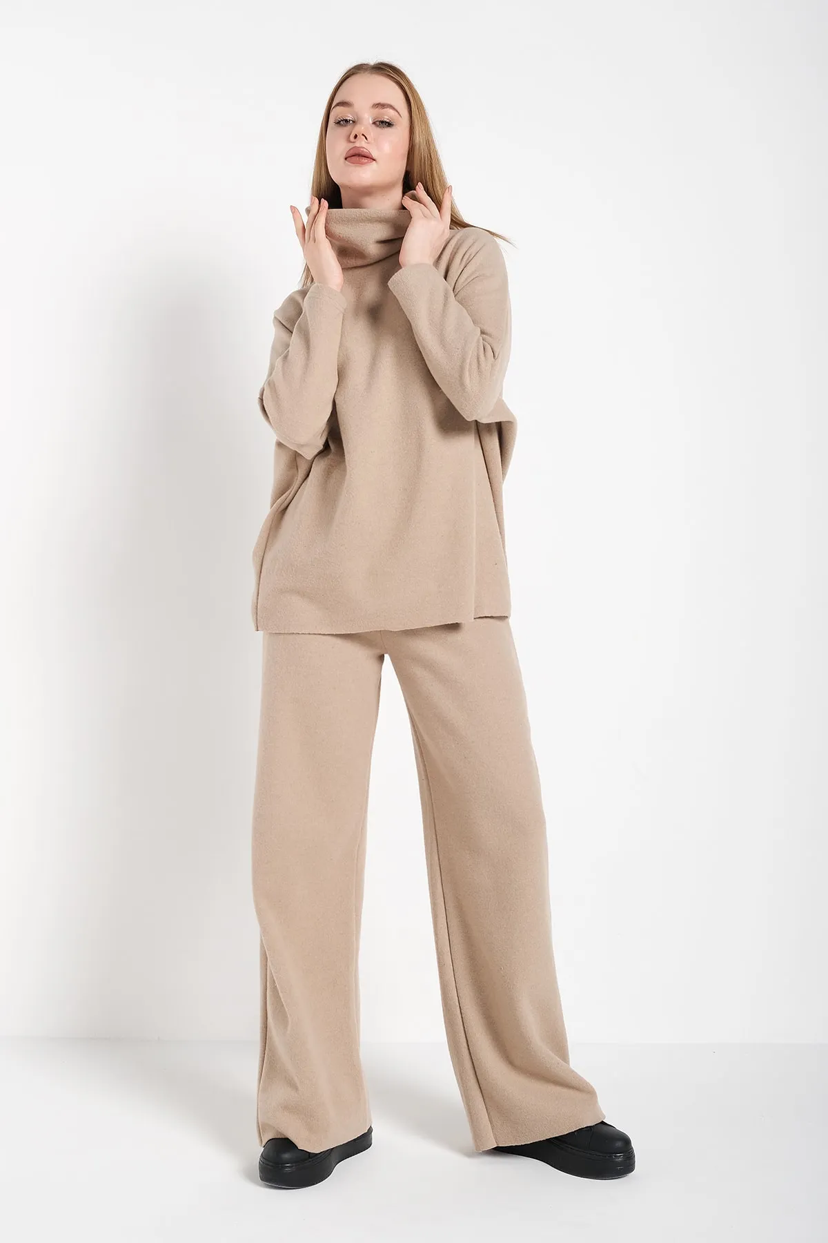 Trendseninle  Zweiteiler - Beige - Oversized
