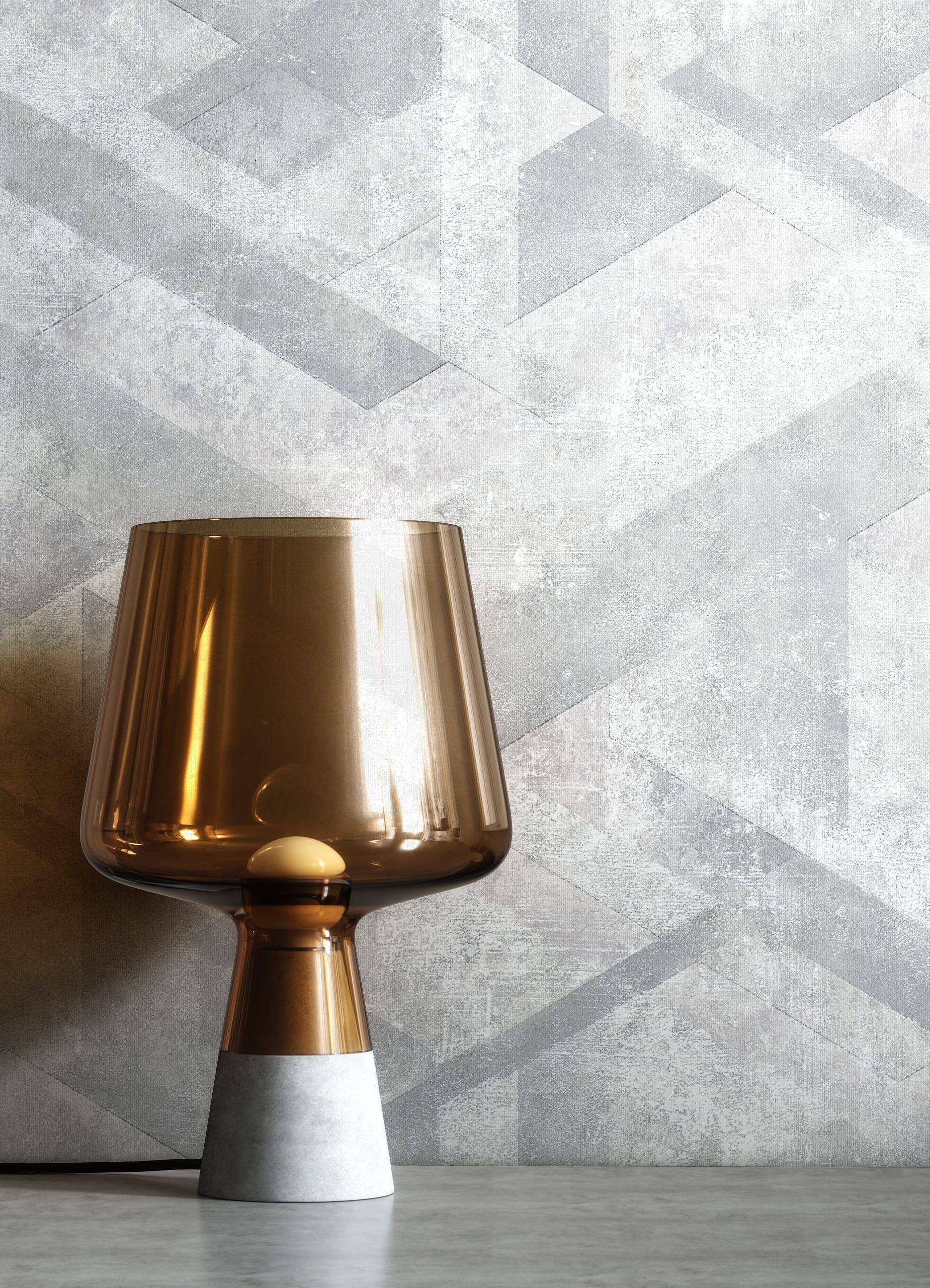 Newroom Vliestapete, Grau Tapete Modern Glänzend - Betonoptik Betonwand Silber Industrial 3D Optik Beton Putz für Schlafzimmer Wohnzimmer Küche