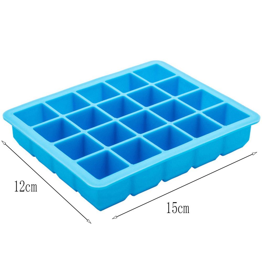 Questive Eiswürfelbehälter Eiswürfelbehälter mit Deckel zum Einfrieren Silikon Eiswürfelbox, Silikon, (1-tlg)