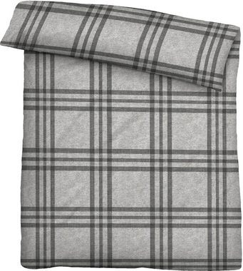 Bettwäsche Lya, Biberna, Flanell, 2 teilig, kuschelig warm, weich, Melange, 100% Baumwolle, made in Germany