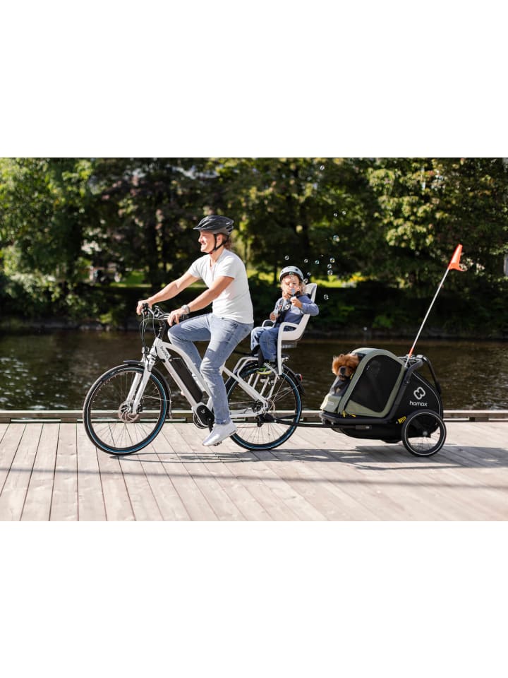 Hamax Hamax Caress Fahrradkindersitz inkl. Gepäckträger-Adapter - Farbe: Grey / White / Black günstig kaufen