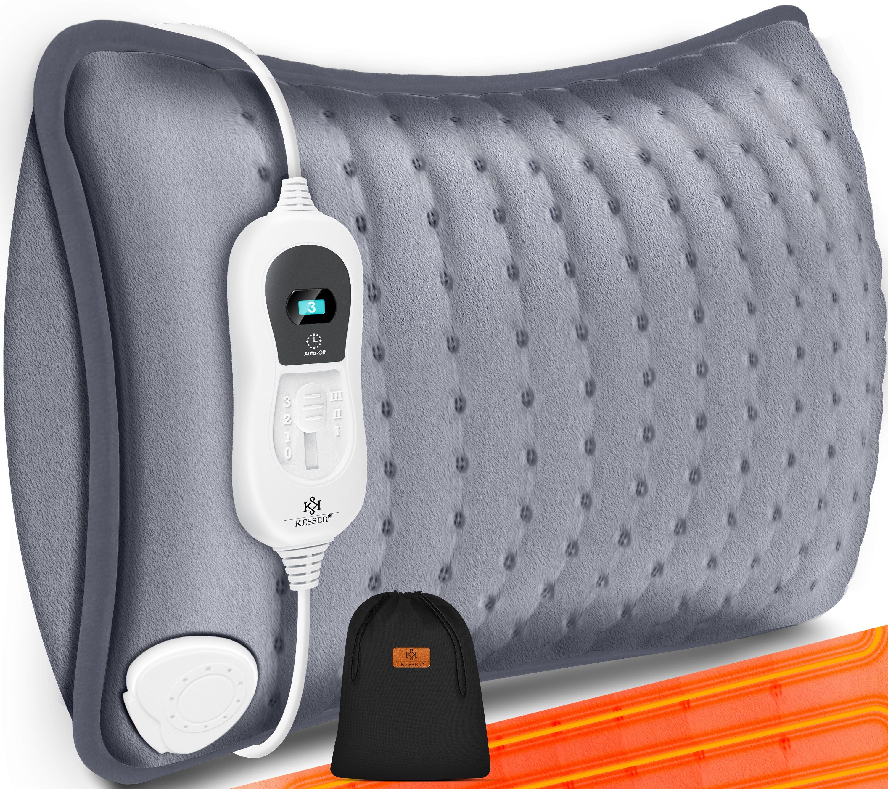 KESSER Heizkissen, Heizkissen elektrisch mit Füllung Inkl. Tasche 100W