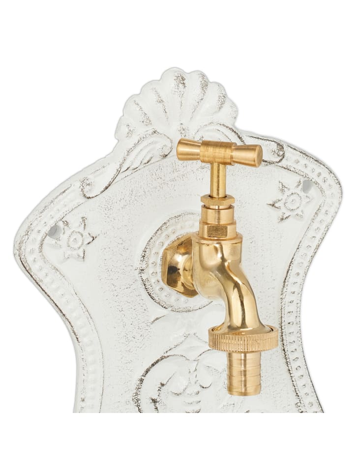relaxdays Wandbrunnen in Weiß - (B)24,5 x (H)42 x (T)11,5 cm günstig kaufen onesize