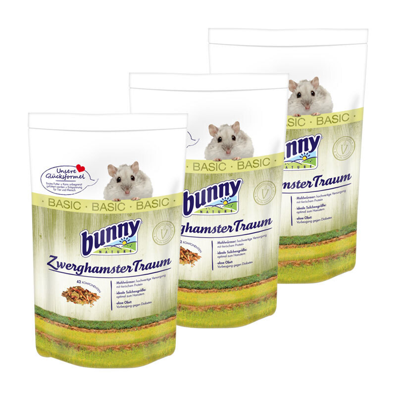 Bunny Hauptfutter Bunny ZwerghamsterTraum 3x600 g