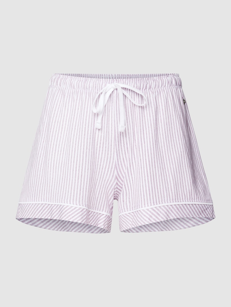 Pyjama-Hose mit Streifenmuster in bordeaux rot