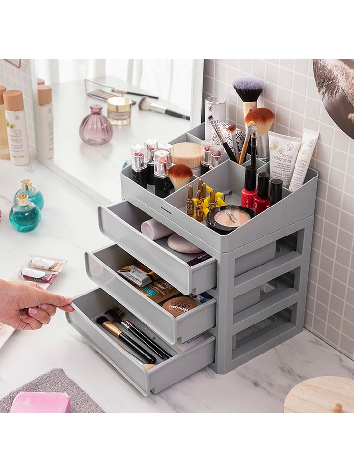 InnovaGoods Make-up Organizer in Grau - (B)26 x (H)29 x (T)19,5 cm günstig kaufen onesize