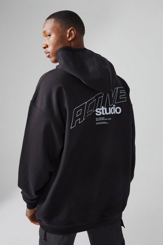 Man Active Oversize Studio Hoodie