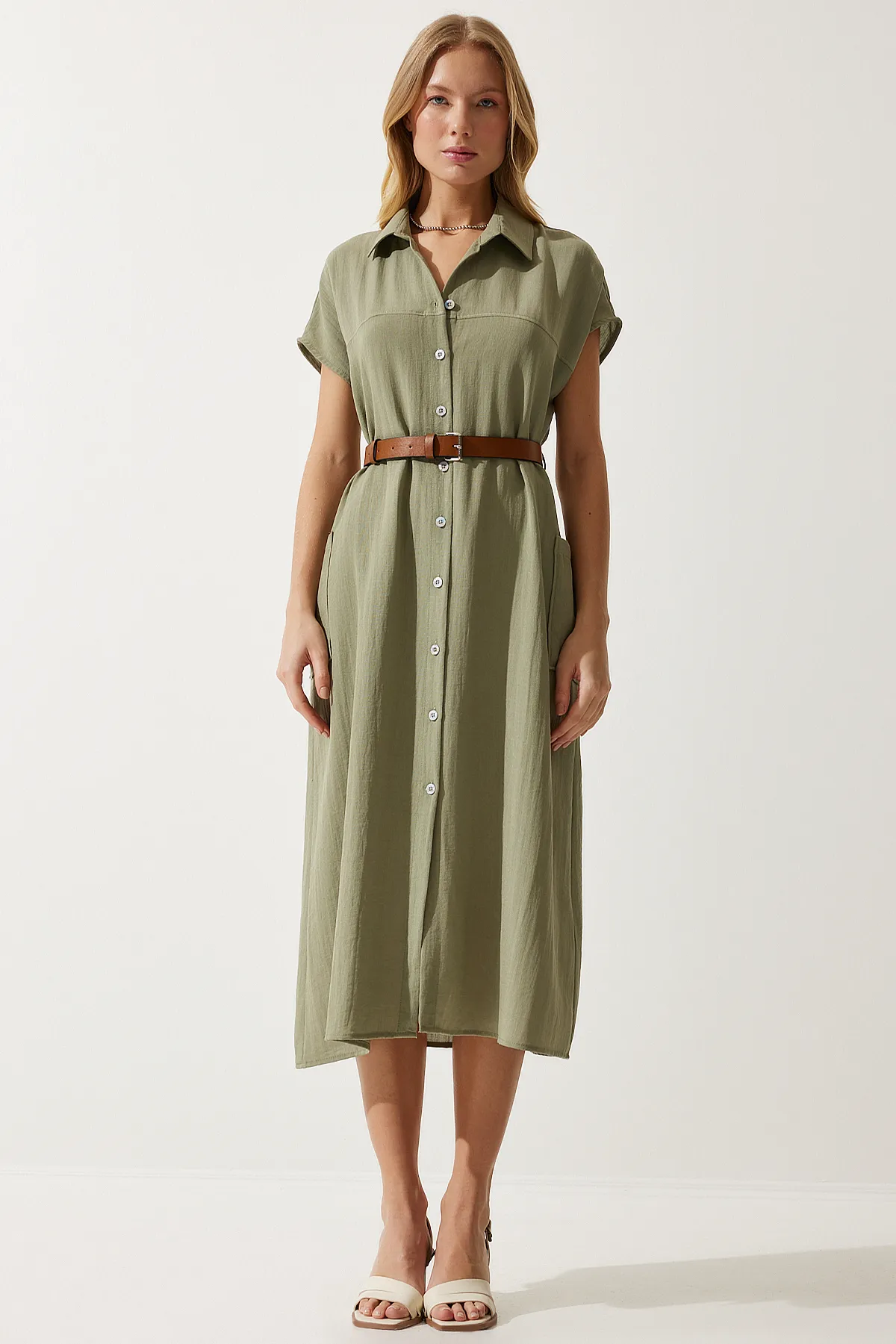 Happiness İstanbul  Kleid - Khaki - A-Linie