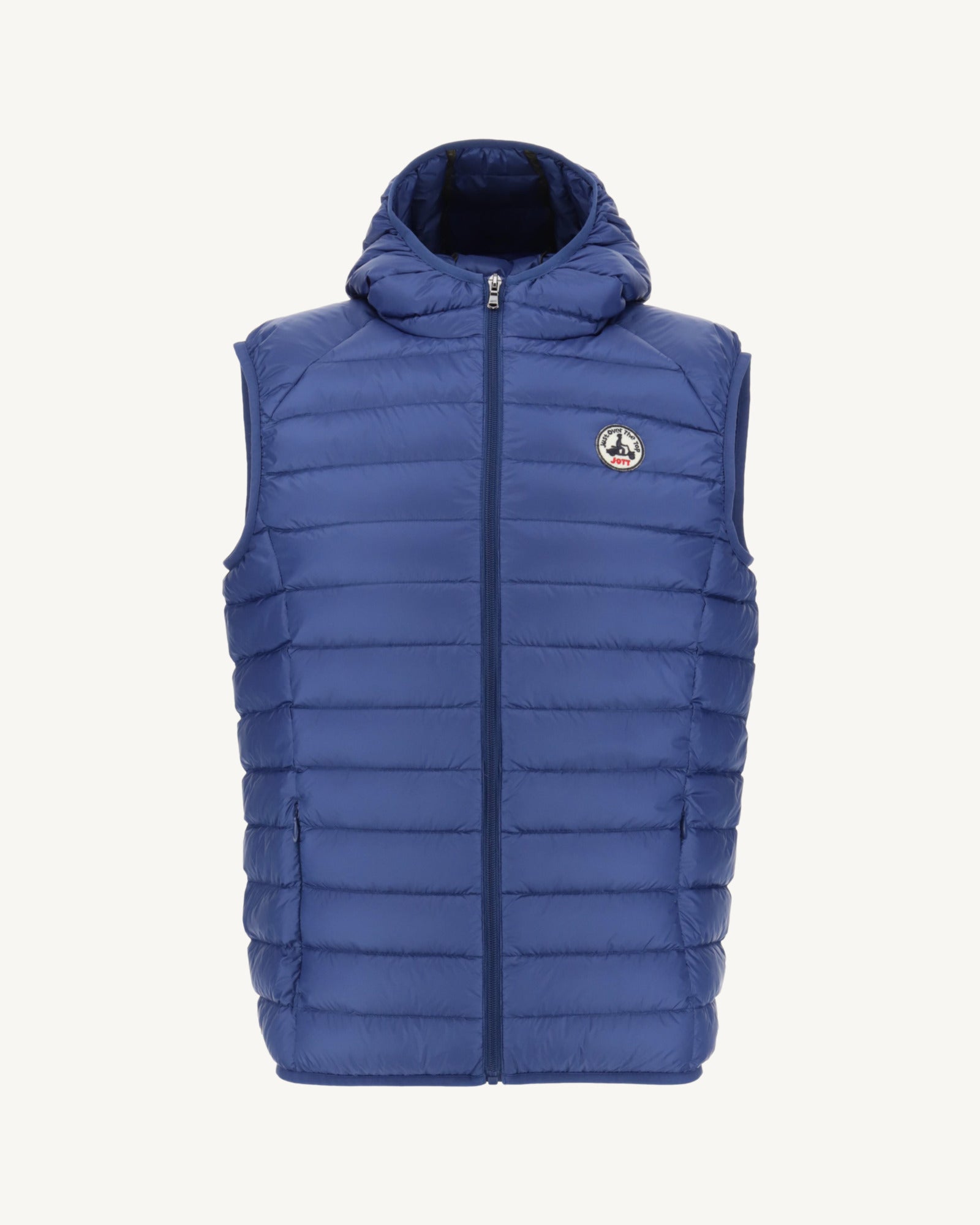 Doudoune sans manches à capuche Dark denim Pat