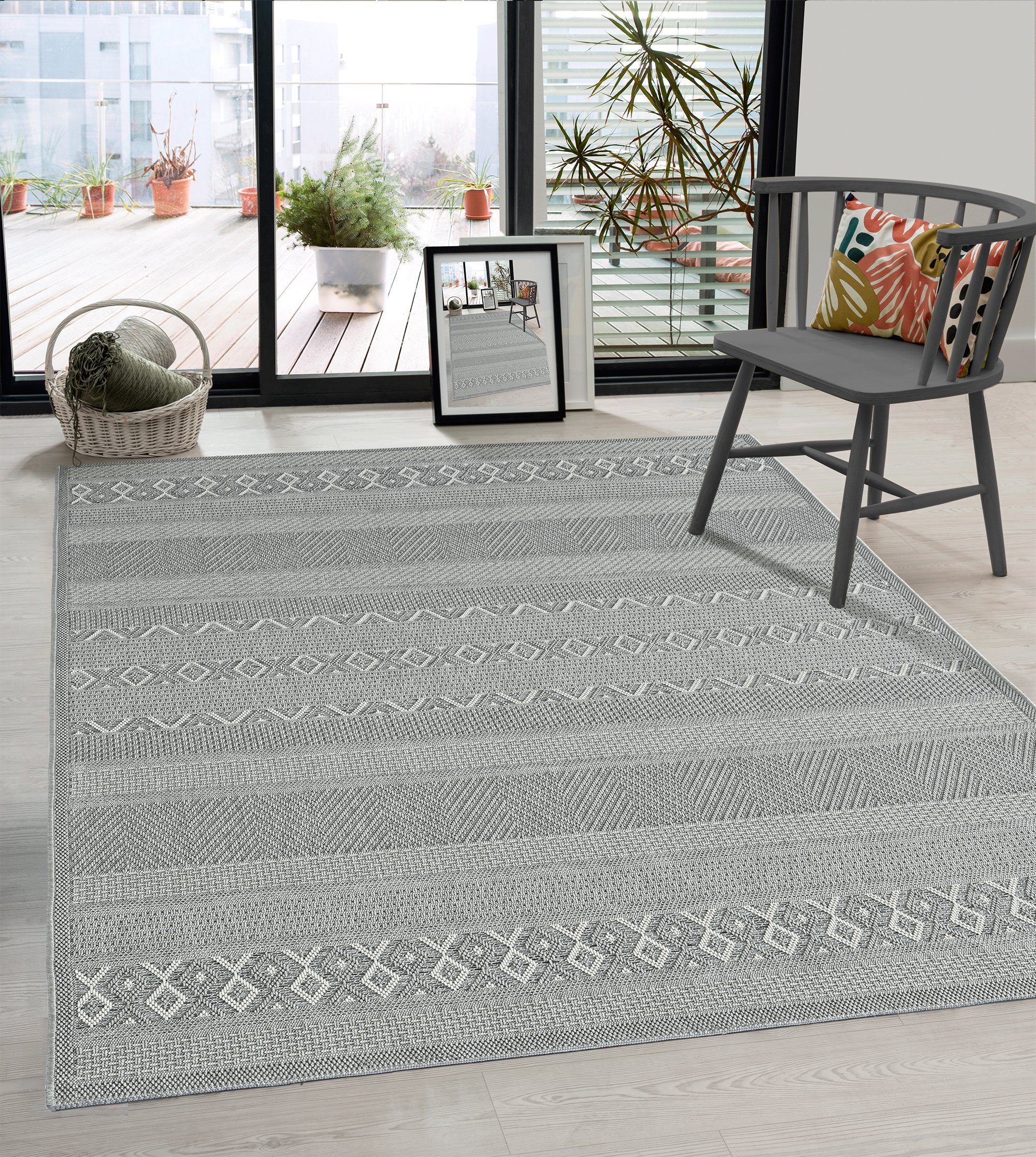 Teppich Calgary - robuster Outdoor Teppich, auch für Küche oder Esszimmer, the carpet, Rechteck