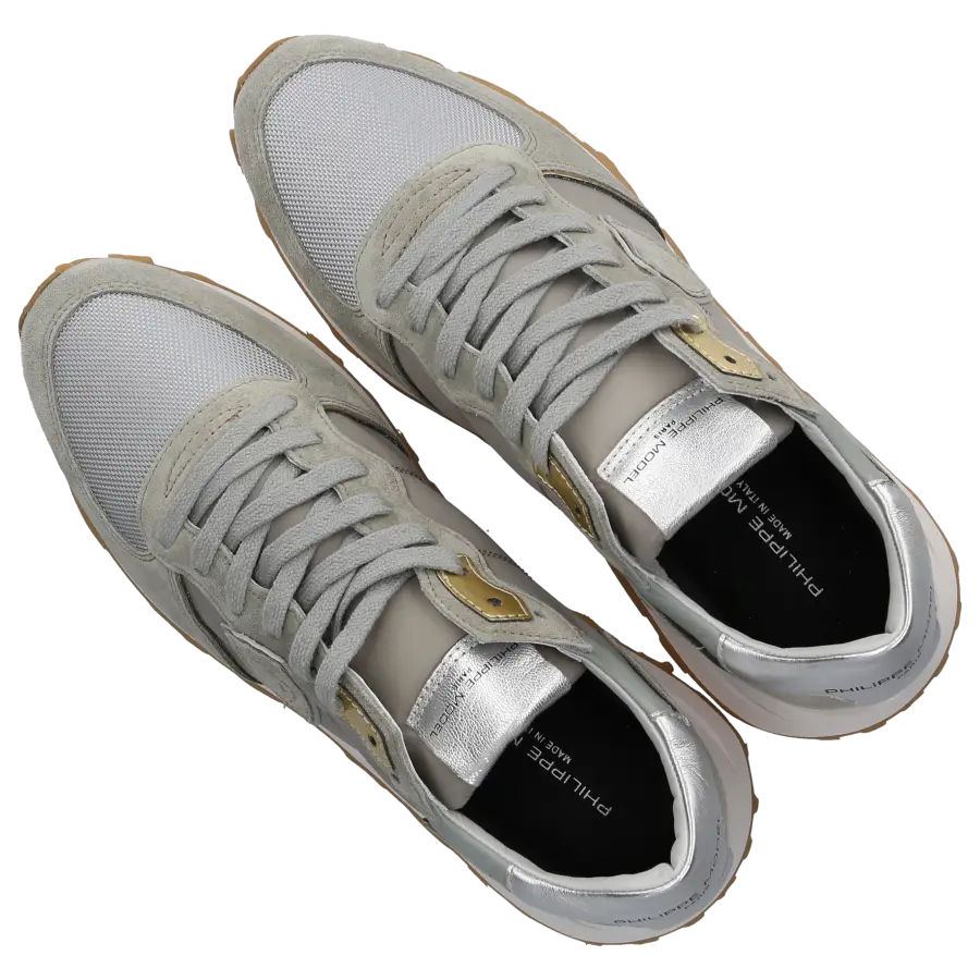 Philippe Model - Sneaker low TROPEZ HAUTE Veloursleder Textil - grün