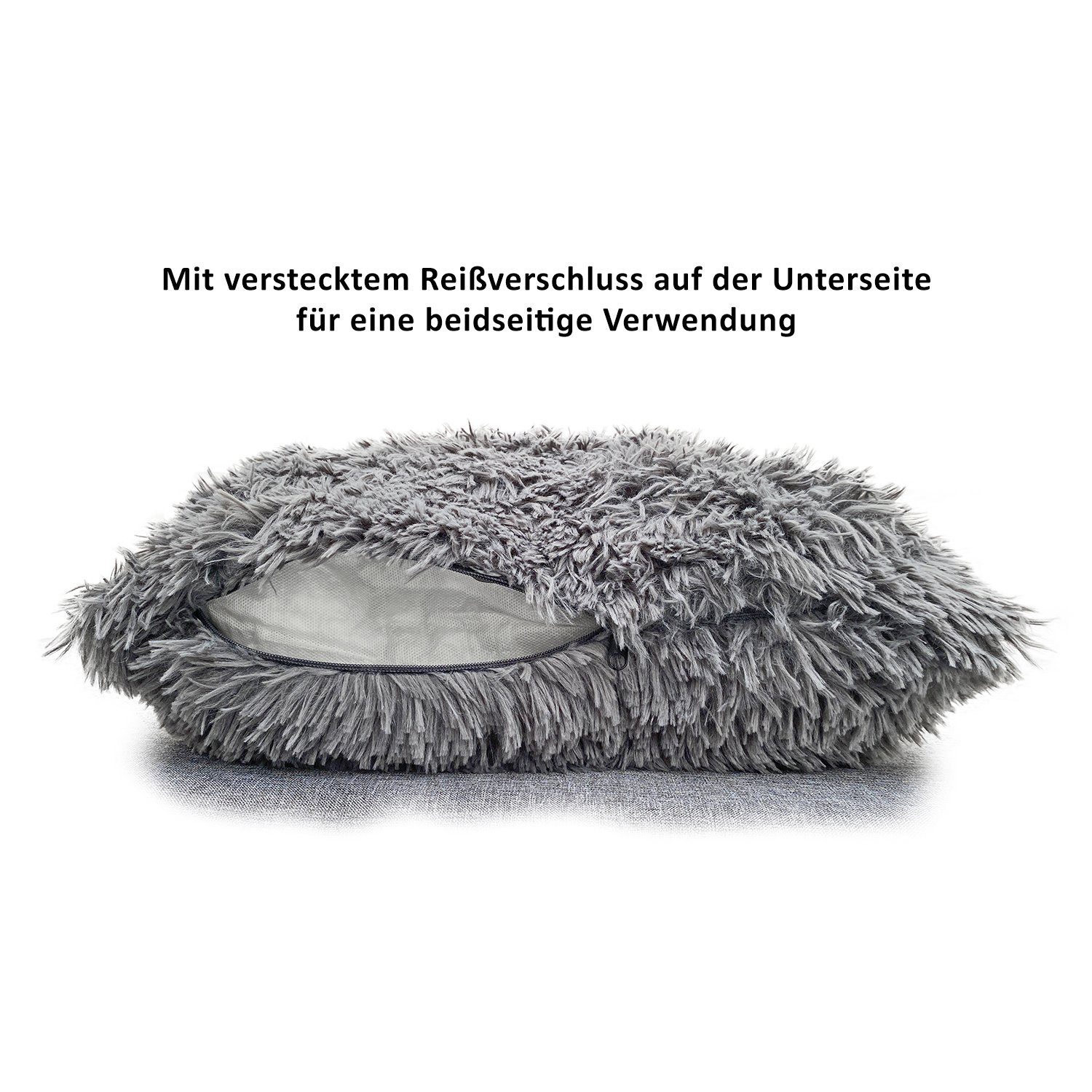 novely Dekokissen novely® 2er-SET DEKOKISSEN SHADY Flauschig Sofakissen Füllung Kissenbe