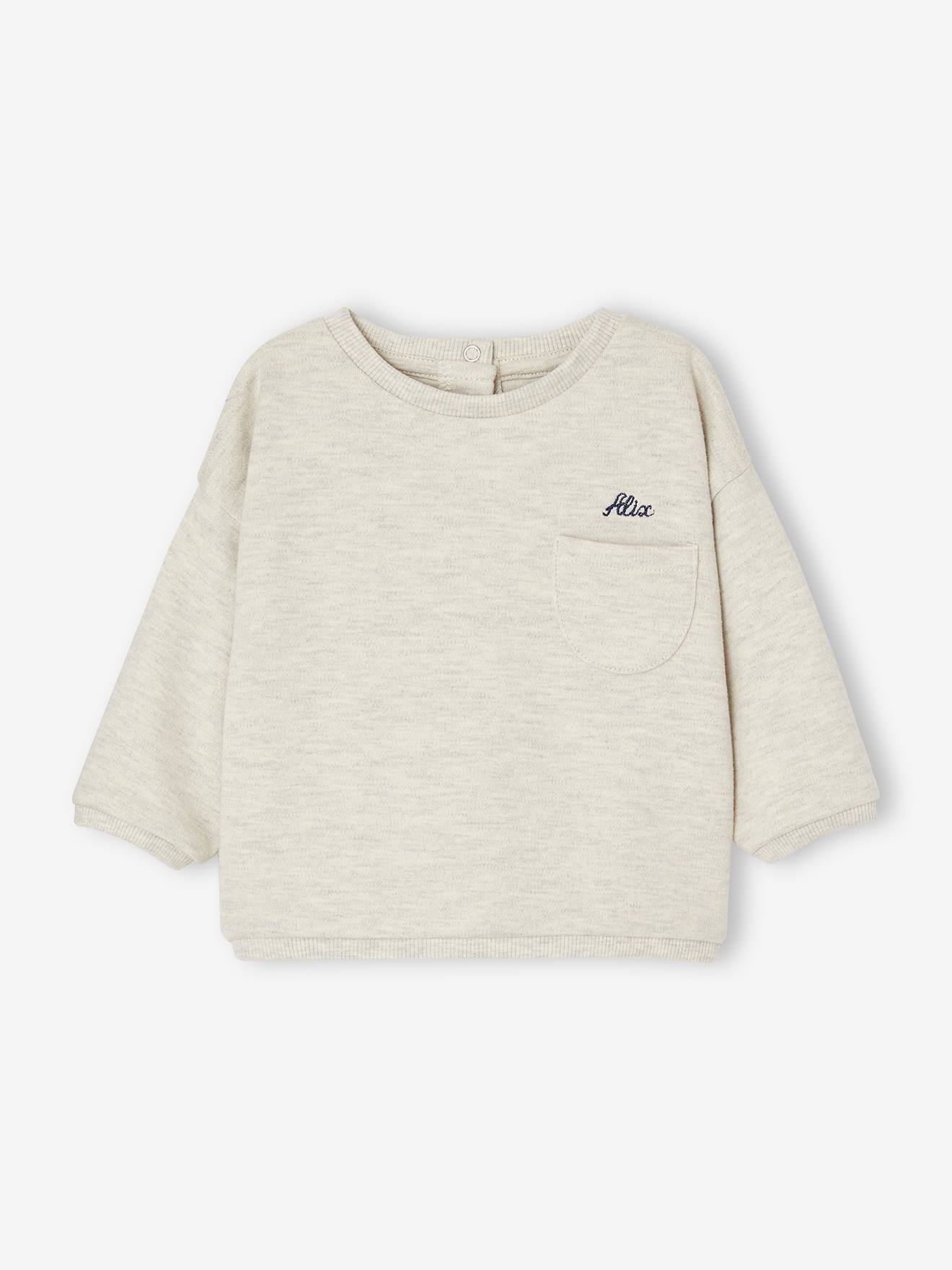 Vertbaudet Baby-Set: Sweatshirt & Hose, personalisierbar Oeko-Tex - blush