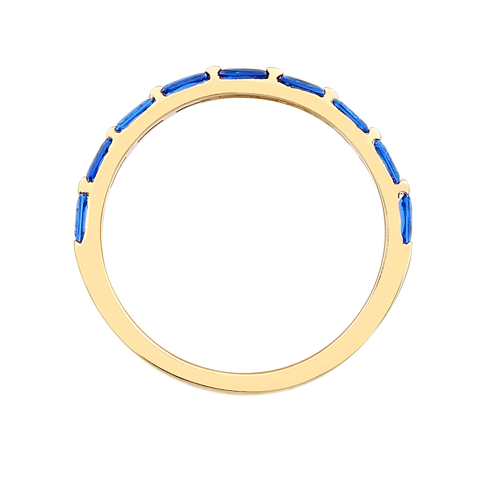 Elli PREMIUM Elli PREMIUM Bague Femmes Bande Étincelante Saphirs Synthétiques en Argent Sterli Bague