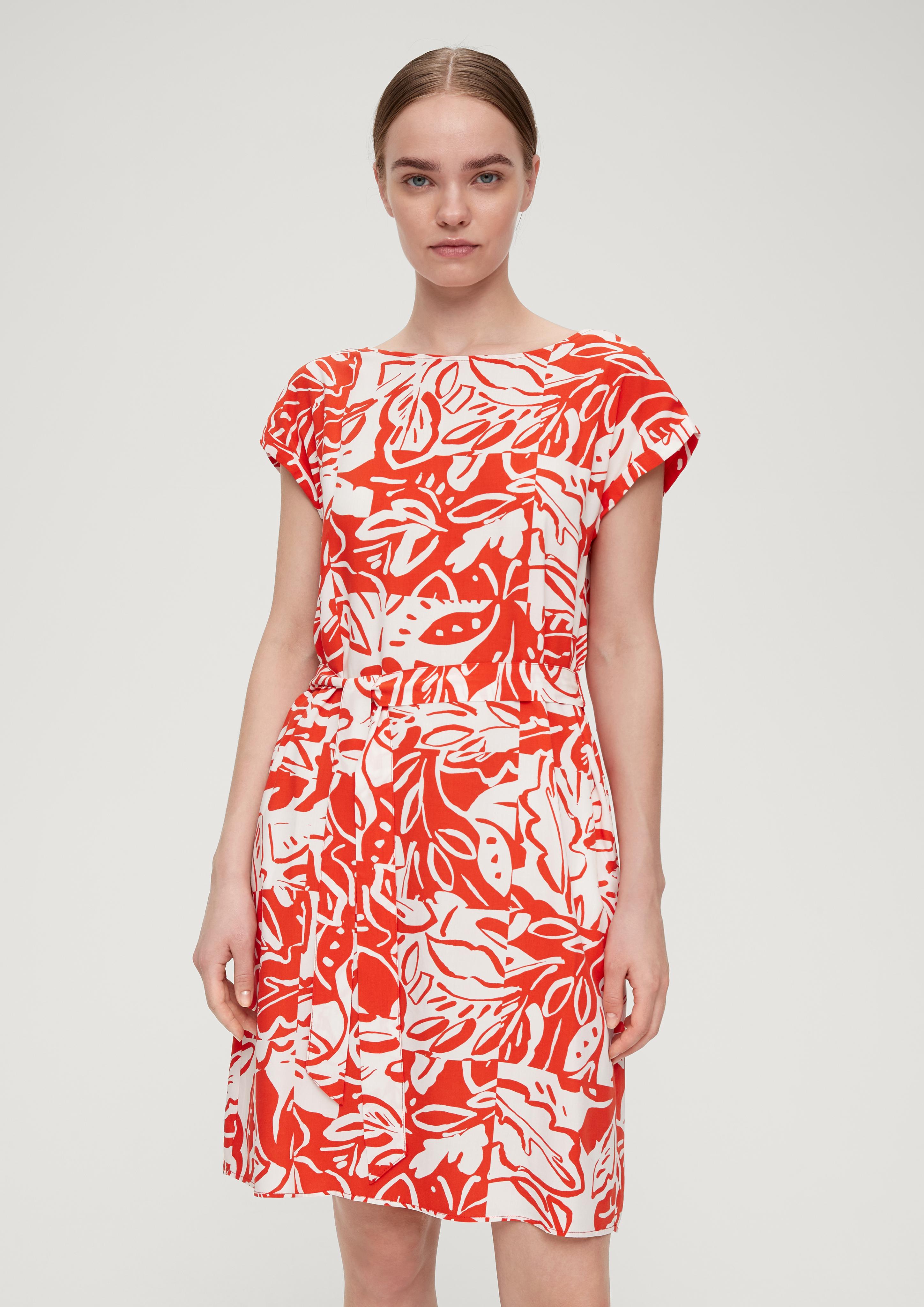 Kleid mit Bindeband aus Viskose  2131810-25A0