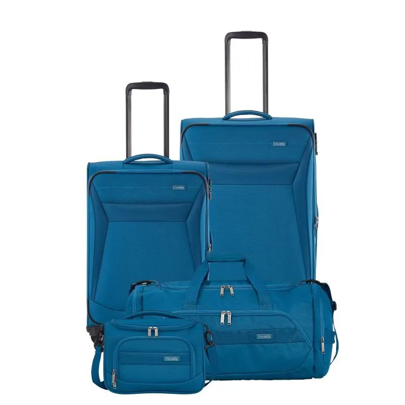 Travelite CHIOS Kofferset mit 4 Rollen Gr. L\/M (inkl. Reisetasche + Beautycase) - Petrol