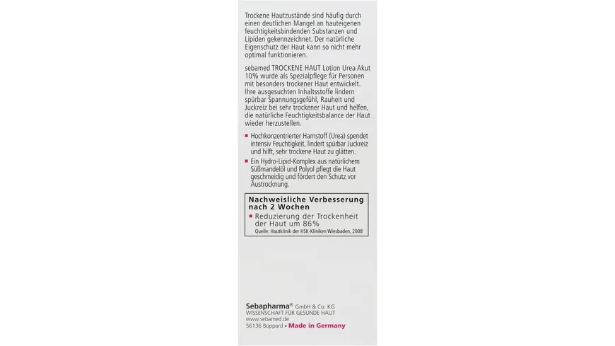 Sebamed Trockene Haut Urea Aktu Lotion 200 ml