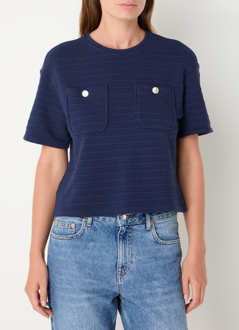 Benetton Fine-knit top with chest pockets