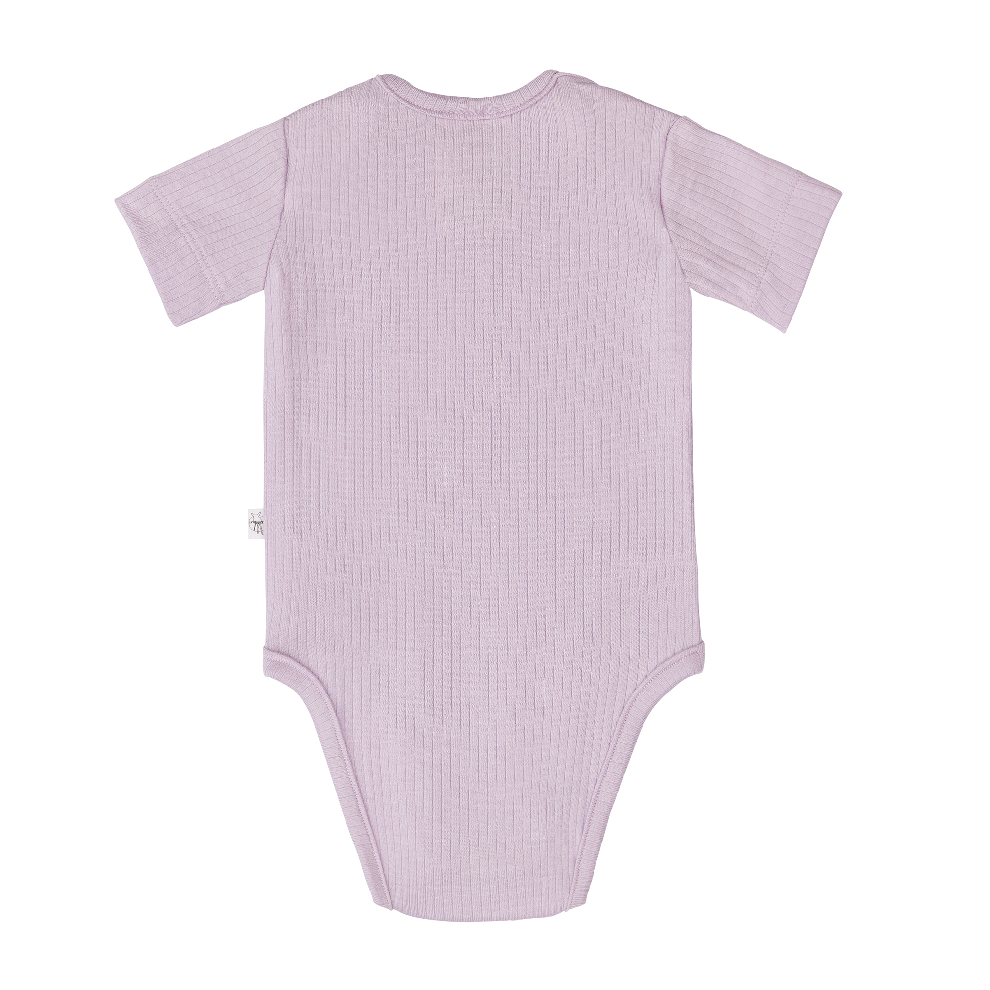 Baby Body Kurzarm - gerippt, Lila