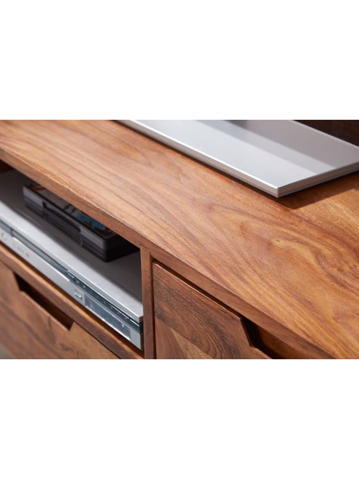 KADIMA DESIGN HiFi Lowboard Massivholz Landhaus TV Kommode 135x51x45cm, günstig kaufen onesize