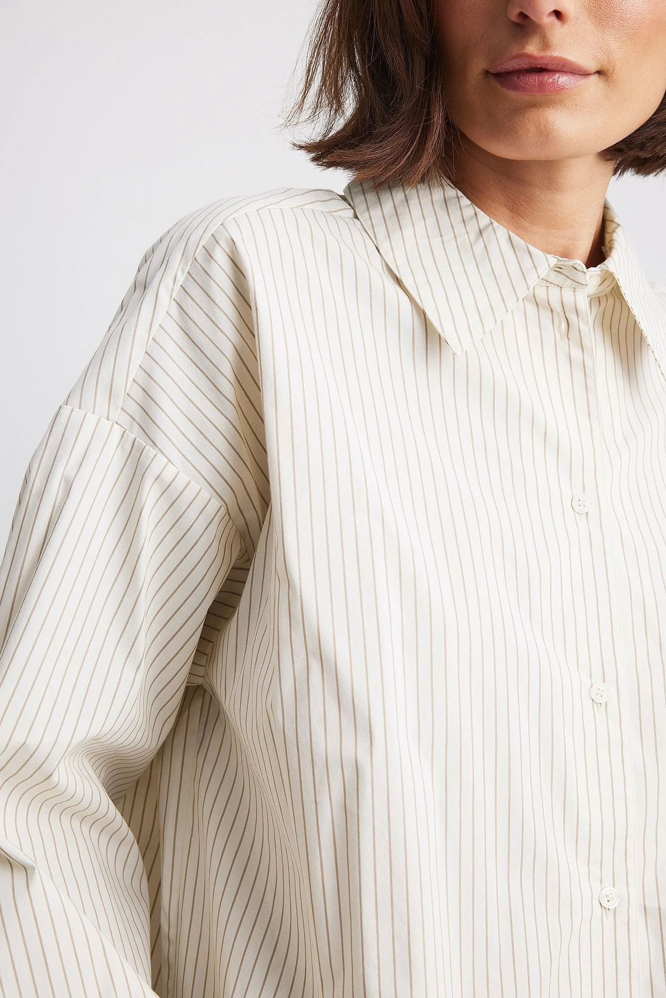 Gestreifte oversized Hemdbluse