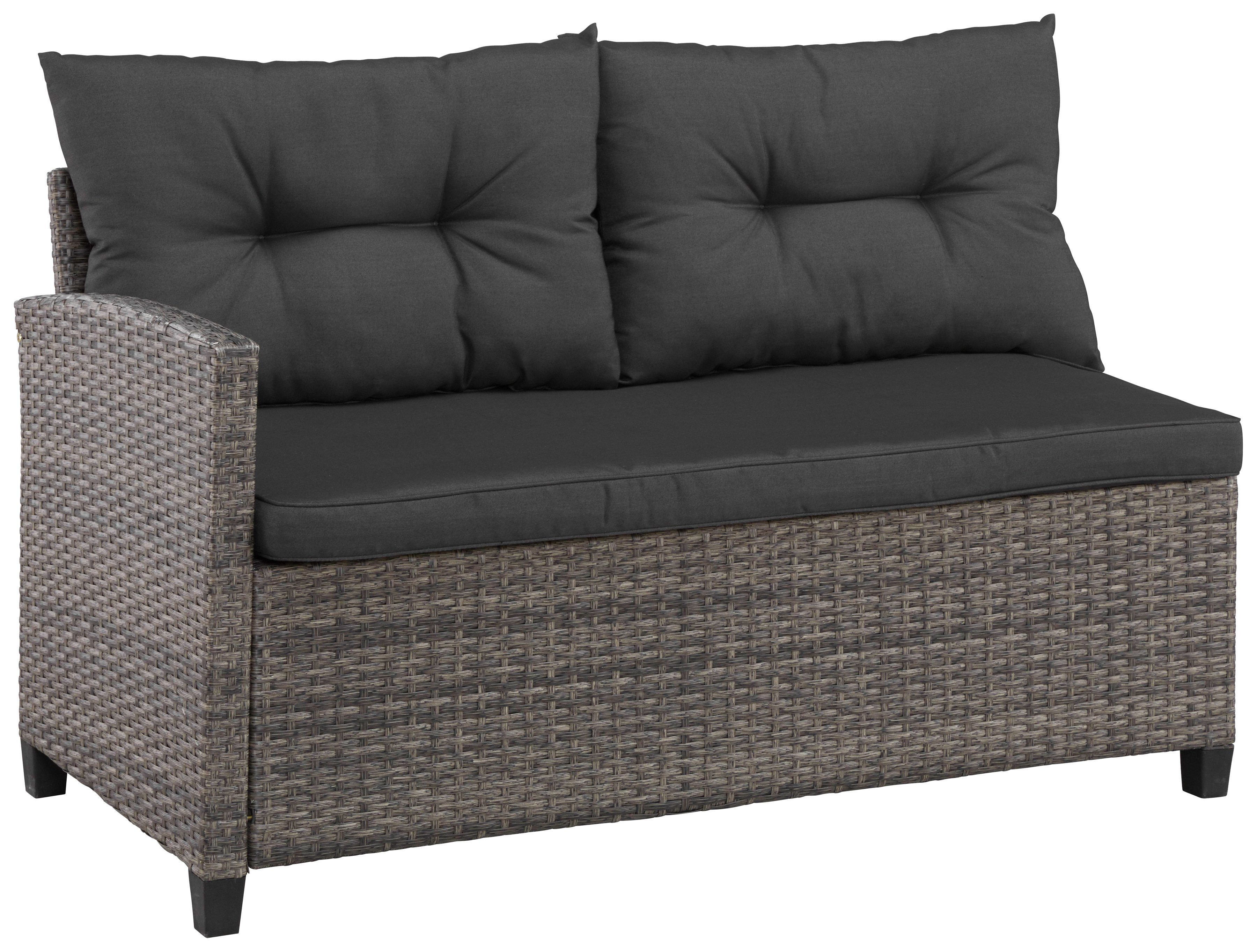 KONIFERA Gartenlounge-Set Keros Premium, (20-tlg), Ecklounge, 2 Hocker, Sessel, Tisch, Polyrattan