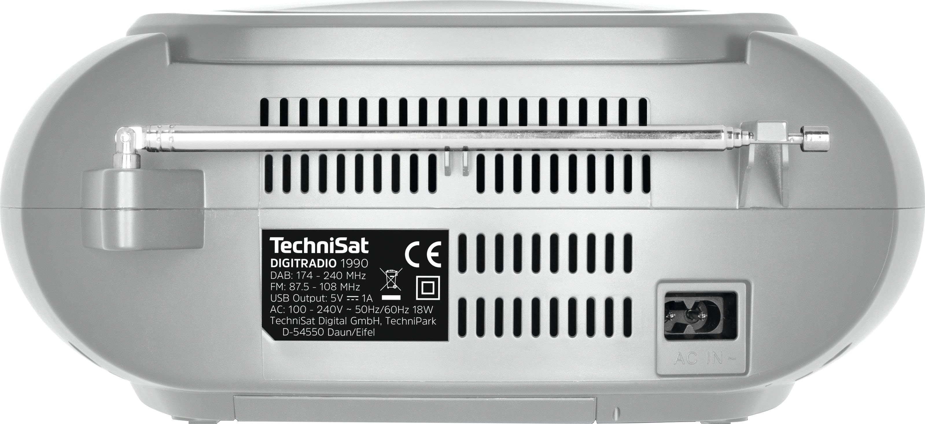 TechniSat DIGITRADIO 1990 Digitalradio (DAB) (Digitalradio (DAB), UKW mit RDS, 3 W, CD-Player)