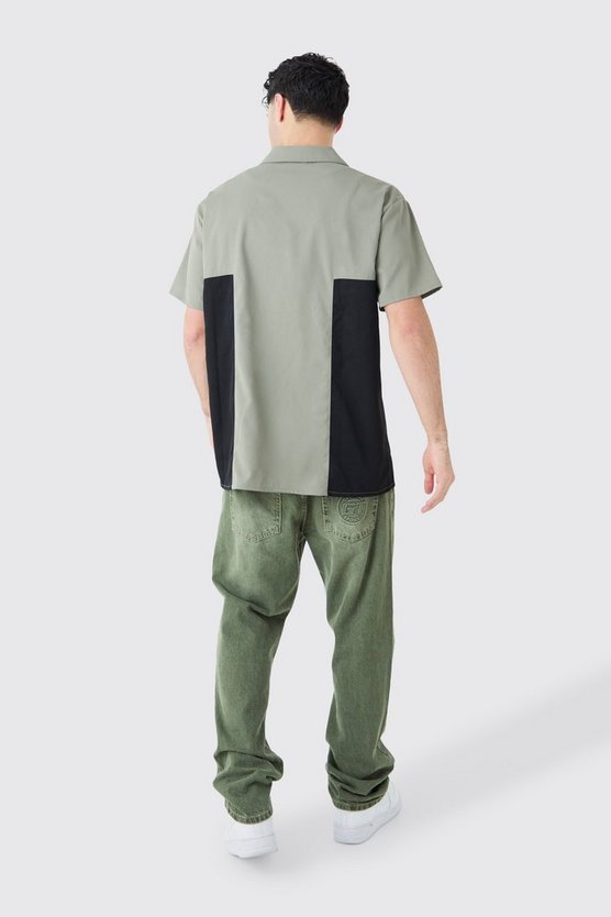 Kurzärmliges Twill Hemd