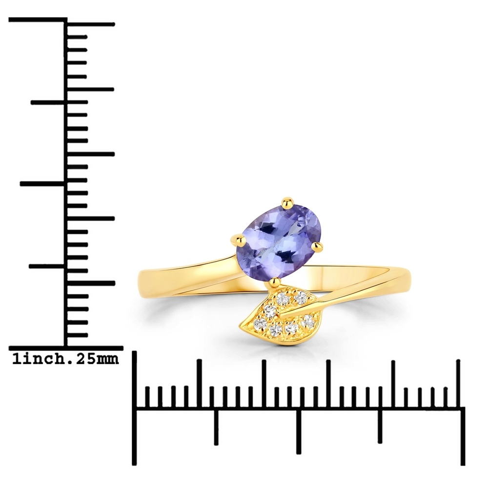 Rafaela Donata Bague Argent sterling Tanzanite en Or jaune Bague