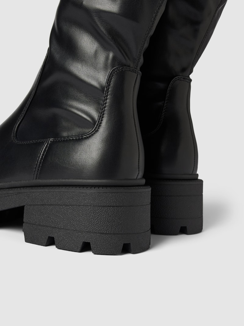 Overknees in Leder-Optik Modell 'BANYU' in schwarz