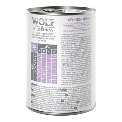 Sparpaket Wolf of Wilderness Junior 24 x 400 g - Duo-Protein
