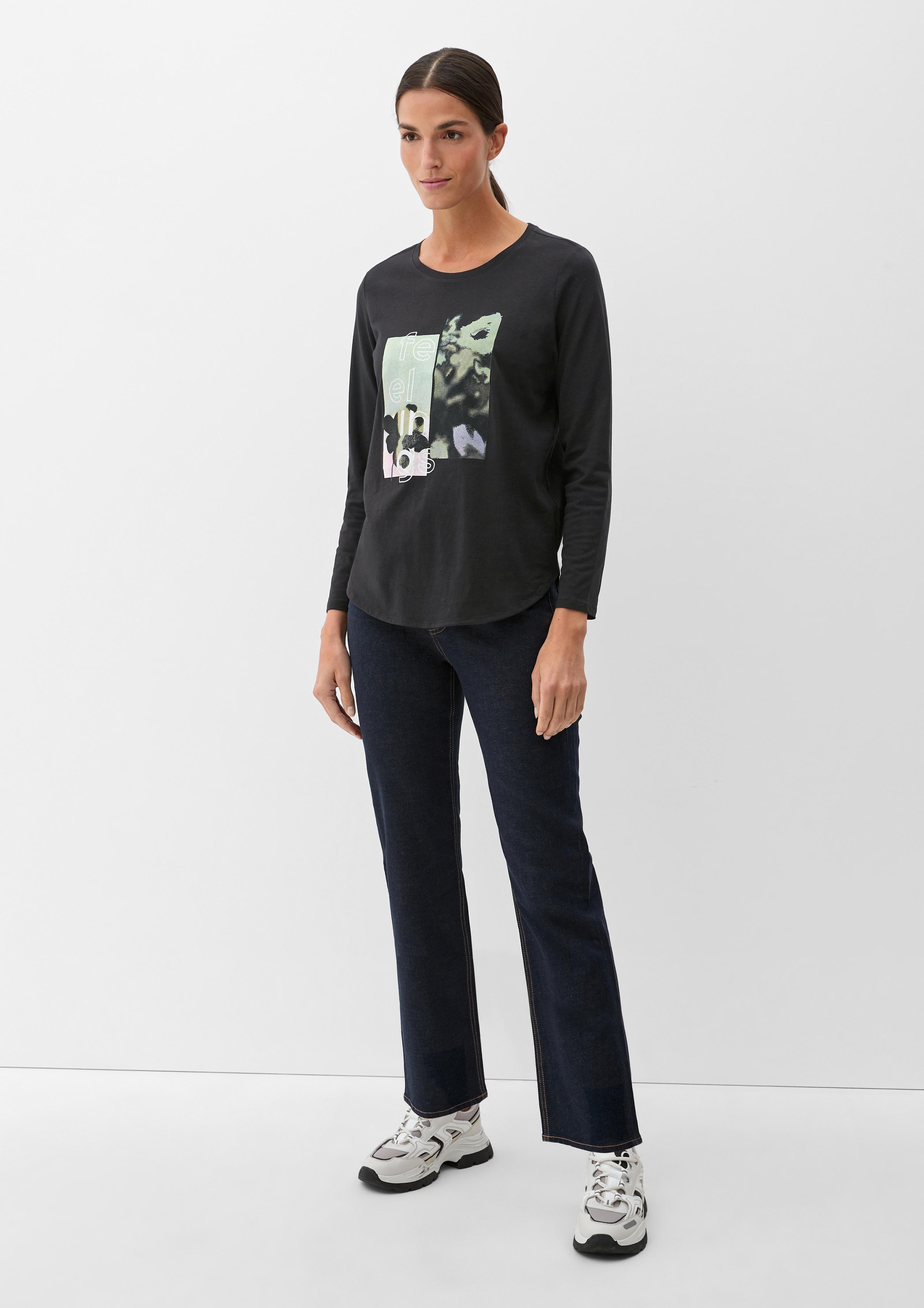 Baumwoll-Shirt mit Effektprint  2122517-99D2