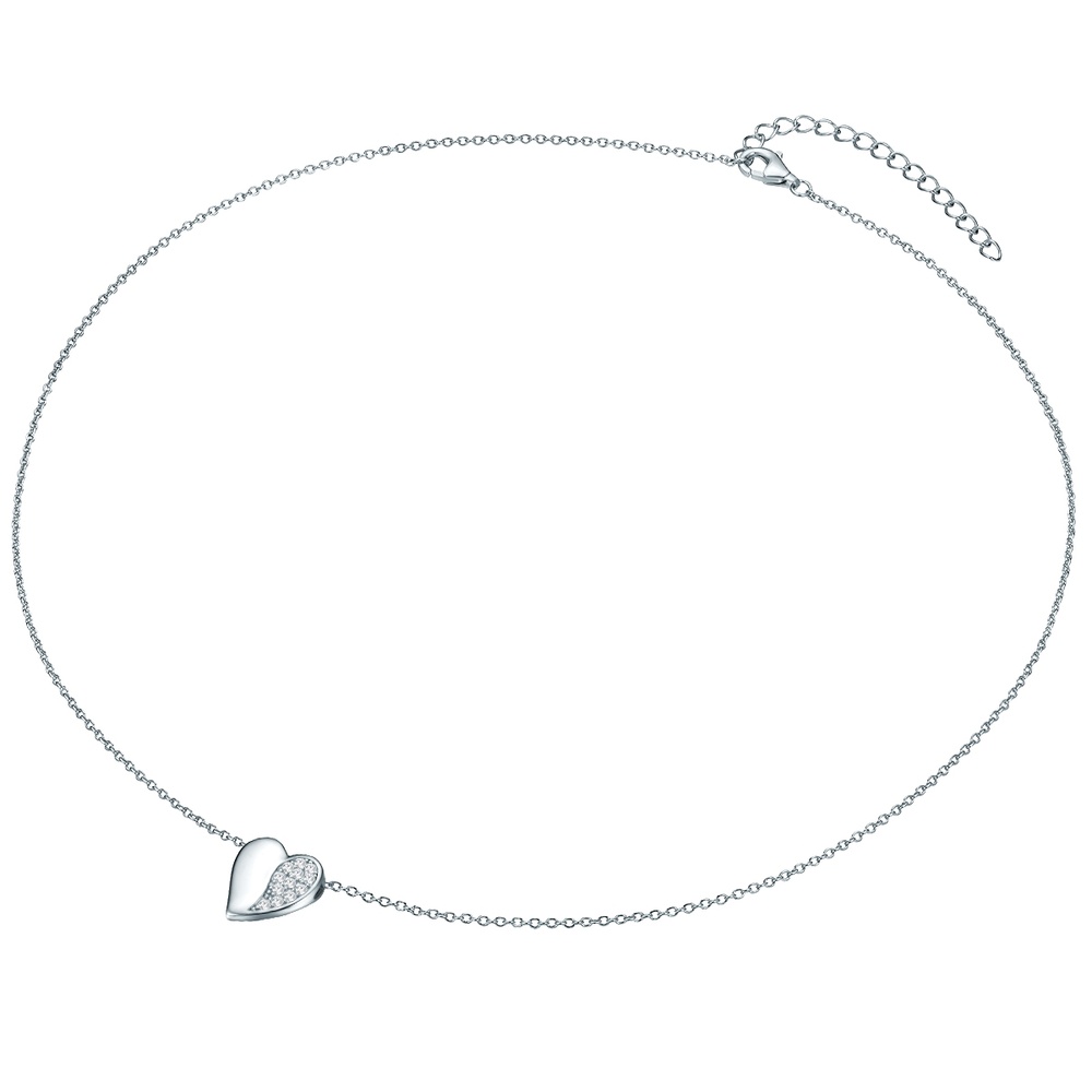 Rafaela Donata Chaîne Coeur Argent sterling Oxyde de zirconium (CZ) en Argent collier