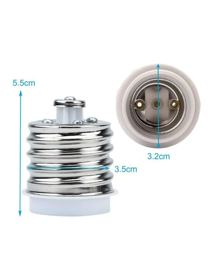 Intirilife 4er Set Lampenadapter E27 auf E40 in WEISS günstig kaufen onesize