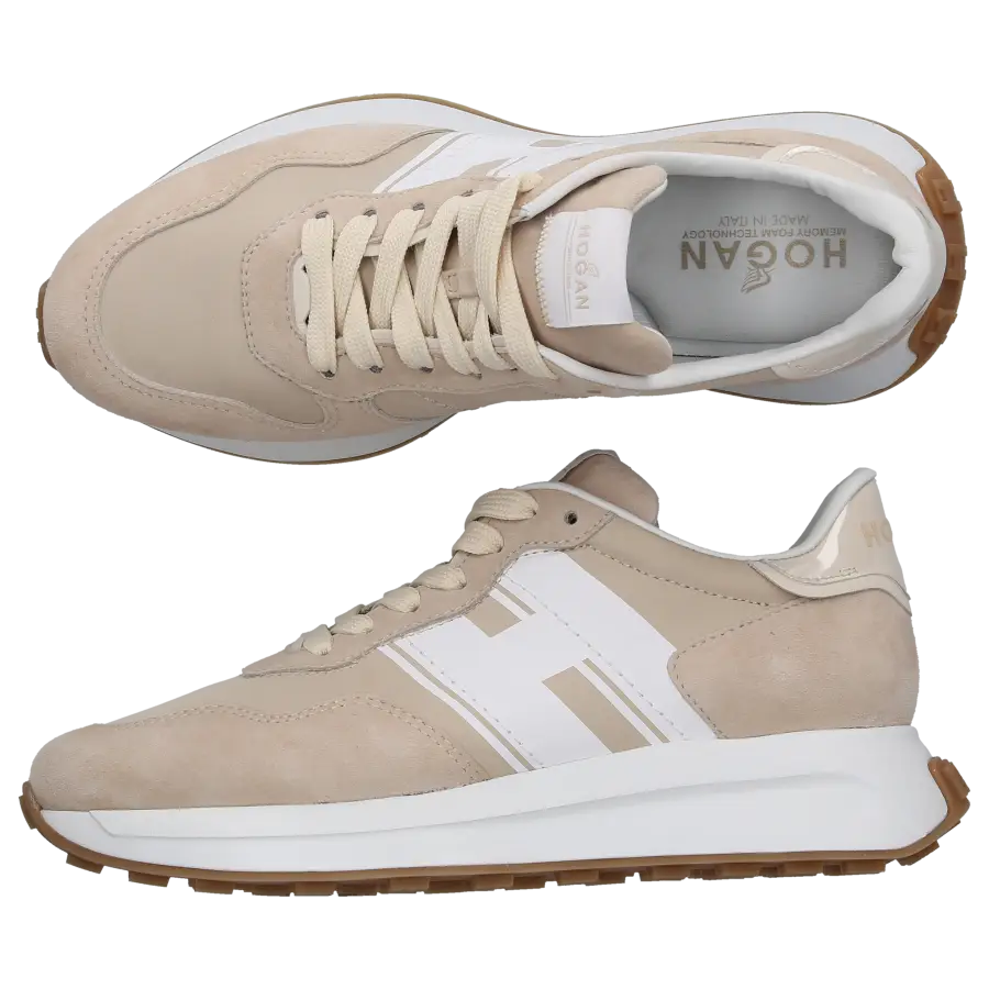 Hogan - Sneaker low H641 Veloursleder Textil - beige
