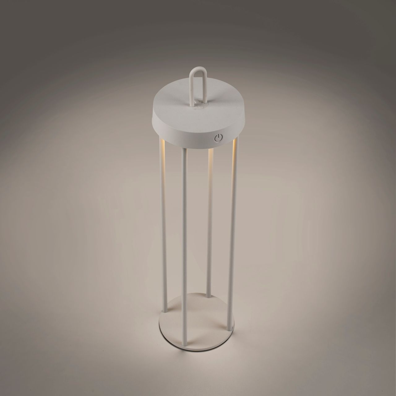 JUST LIGHT Akku Tischleuchte ANSELM, 1x LED-Board/1,50Watt/2700Kelvin, IP44, Greige