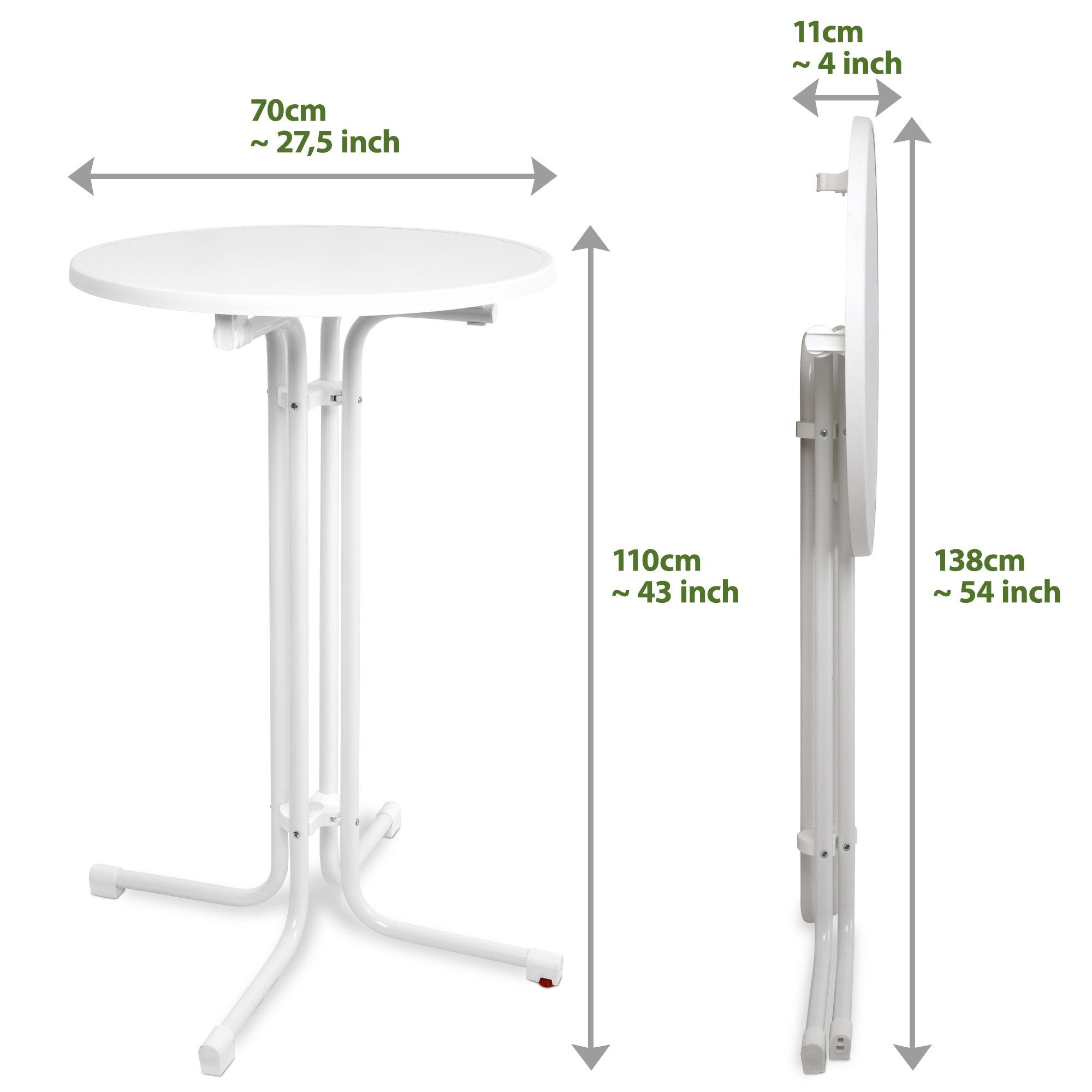 Beautissu Stehtisch Sylt, Bistrotisch Gastro klappbar Ø 70 cm