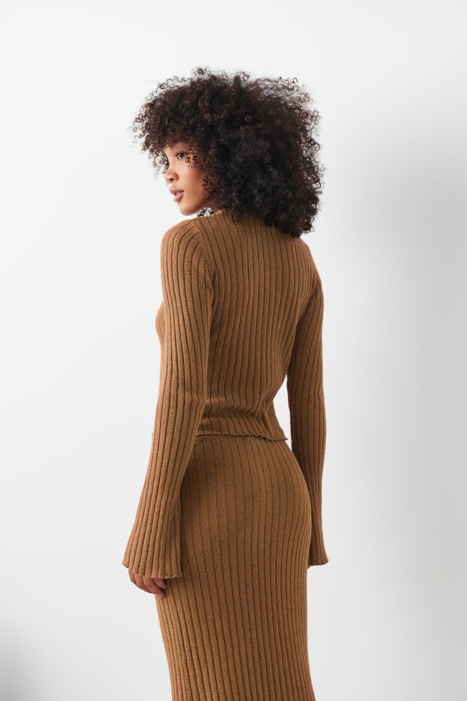 Wide sleeve knit top