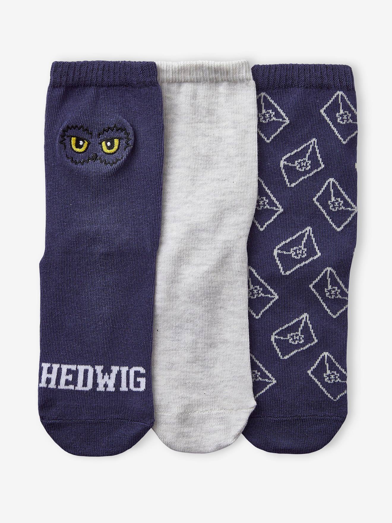 Lot de 3 paires de chaussettes Harry Potter® bleu et gris chiné